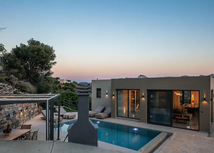 Sigma Villa, Private Swimming Pool Garden, Panoramic Sunset Villa Rethymno