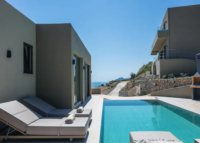 Sigma Villa, Private Swimming Pool Garden, Panoramic Sunset Villa Rethymno