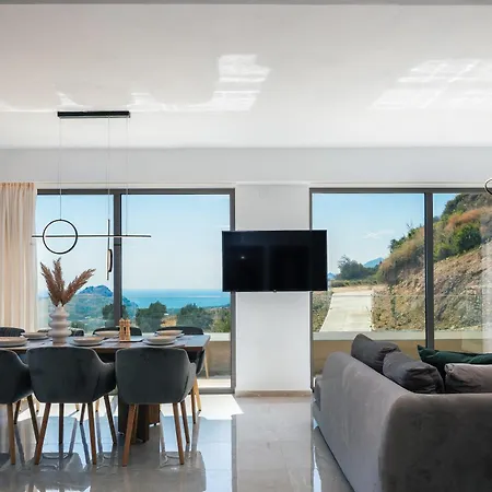 Willa Sigma Villa, Private Swimming Pool Garden, Panoramic Sunset Retimno