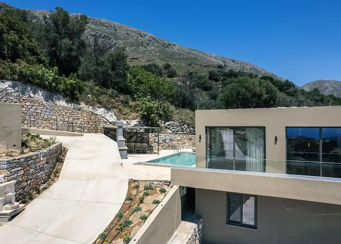 Villa Sigma Villa, Private Swimming Pool Garden, Panoramic Sunset Rethymno (Crete)