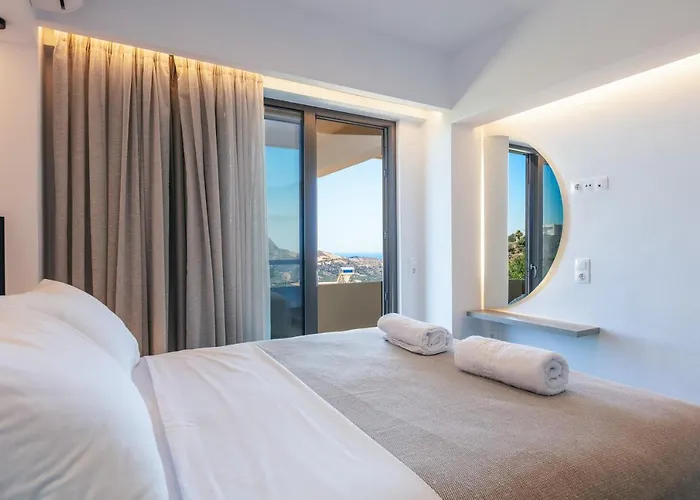 Villa Sigma Villa, Private Swimming Pool Garden, Panoramic Sunset Rethymno (Crete)