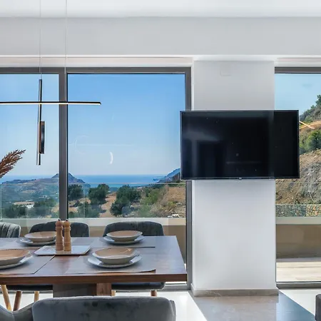 Sigma Villa, Private Swimming Pool Garden, Panoramic Sunset Rethymno